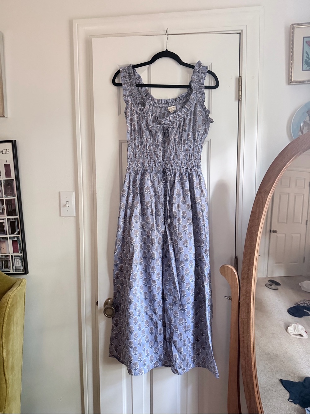 Wulf Daughter Block Print midi Dress